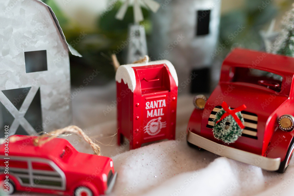 Little Red Truck Model Christmas Tree Ornament Little Red Truck Model Christmas Tree Ornament