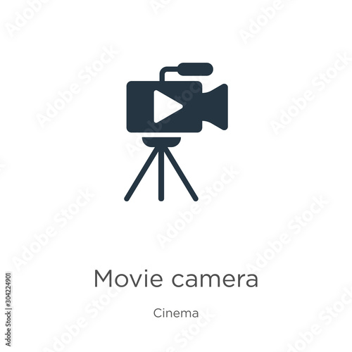 Movie camera icon vector. Trendy flat movie camera icon from cinema collection isolated on white background. Vector illustration can be used for web and mobile graphic design, logo, eps10