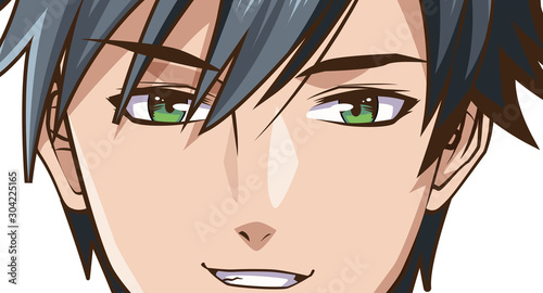 face young man anime style character