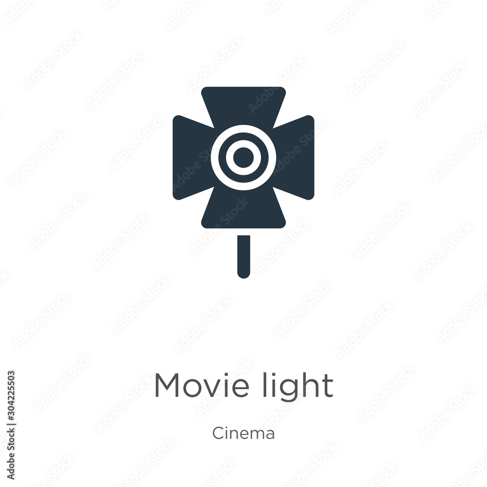 Movie light icon vector. Trendy flat movie light icon from cinema collection isolated on white background. Vector illustration can be used for web and mobile graphic design, logo, eps10 Movie light icon vector. Trendy flat movie light icon from cinema collection isolated on white background. Vector illustration can be used for web and mobile graphic design, logo, eps10