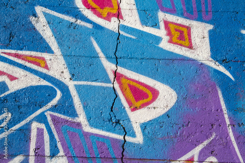 Detail of graffiti mural