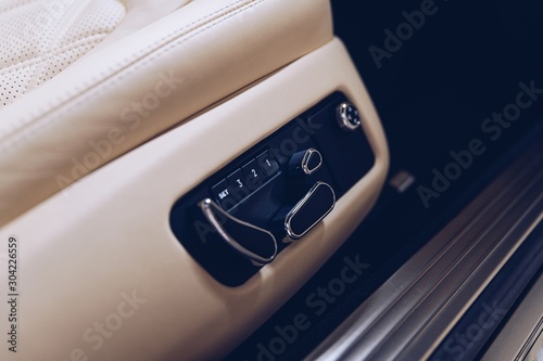 Electric car seat adjustment control panel