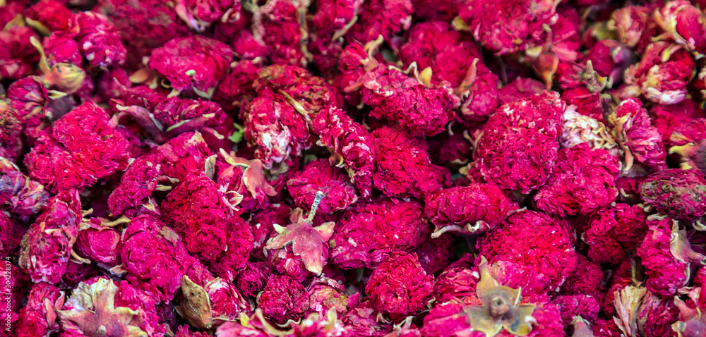 Obraz premium dry herbal alternative medicine background.