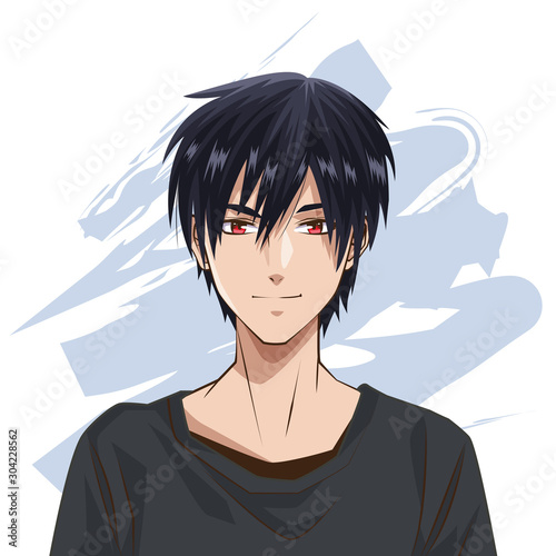 young man anime style character