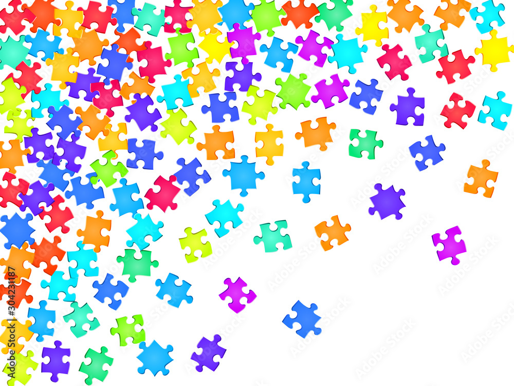 Business conundrum jigsaw puzzle rainbow colors Business conundrum jigsaw puzzle rainbow colors