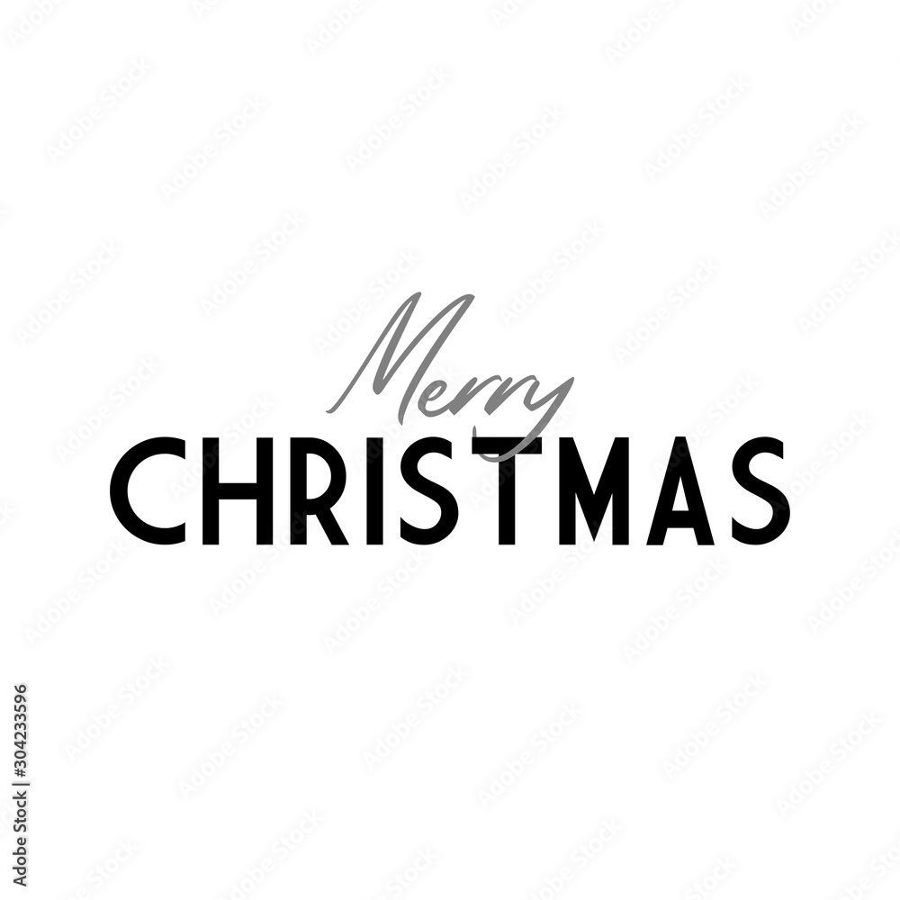 Fototapeta premium Merry christmas vector text. Lettering Xmas design. Typography for Holiday Greeting banner or card.