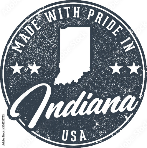 Made in indiana State Packaging Label