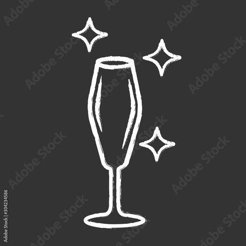 Alcohol drink glassware chalk icons set. Wine service elements. Crystal glasses shapes. Drinks and beverages types. Red wine and whiskey bottles with labels. Isolated vector chalkboard illustration