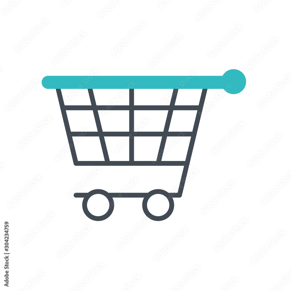 shopping cart commerce isolated icon shopping cart commerce isolated icon