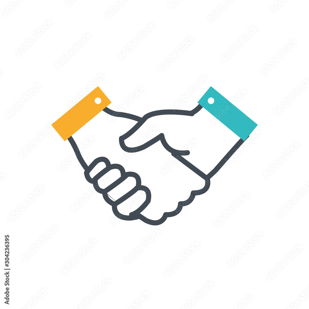 handshake done deal isolated icon handshake done deal isolated icon