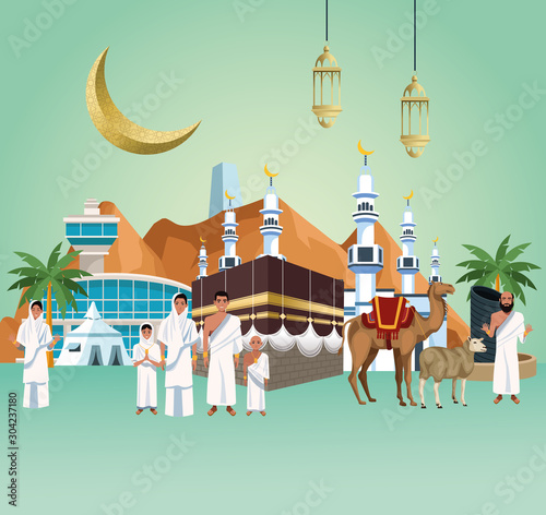 muslims persons in hajj mabrur travel celebration photo
