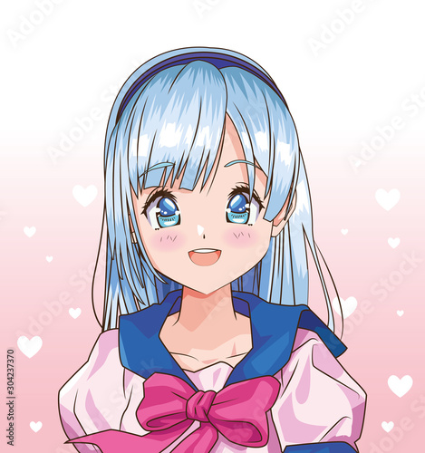 young woman anime style character
