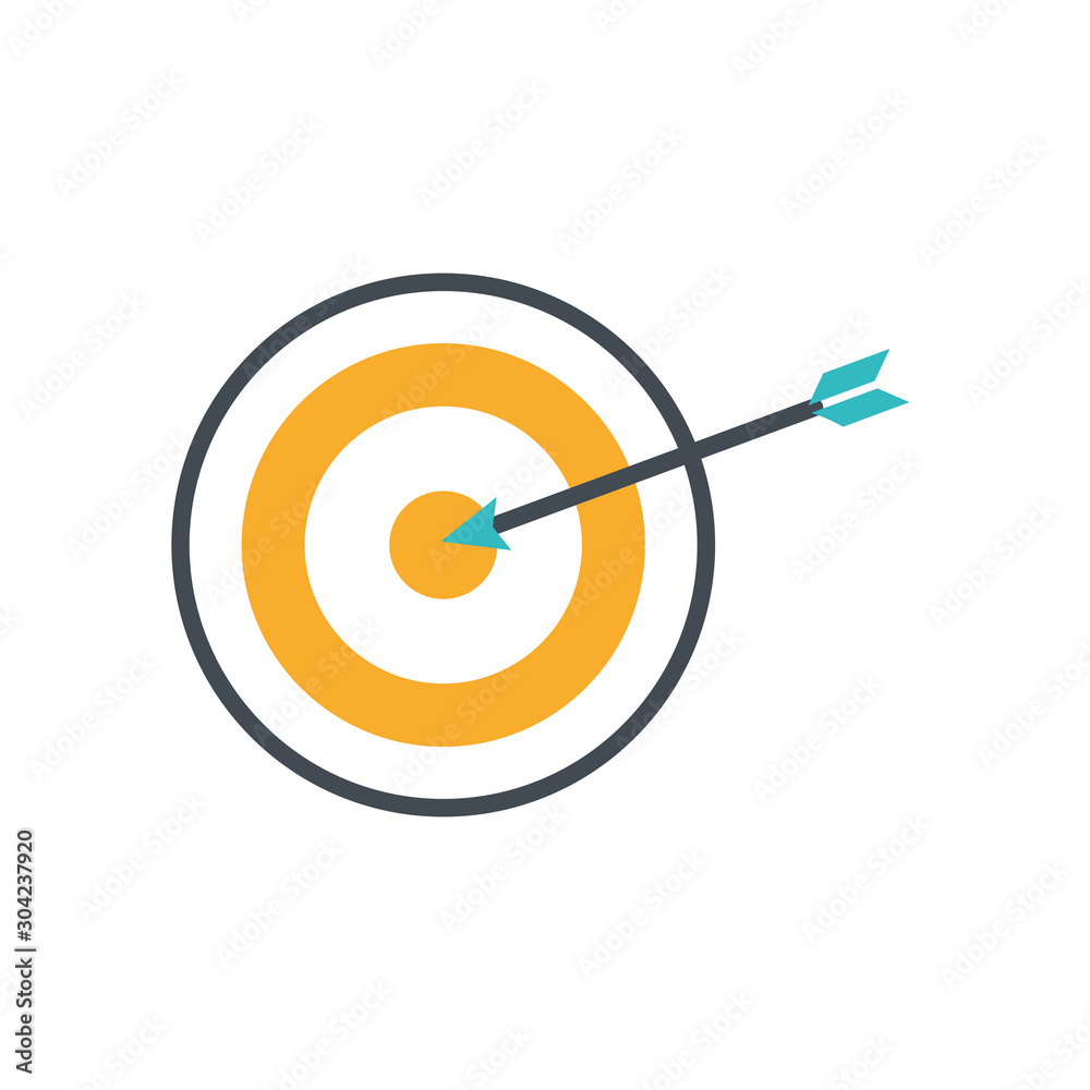 target arrow success isolated icon target arrow success isolated icon