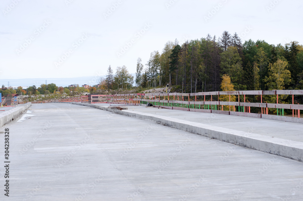 Concrete foundation highway