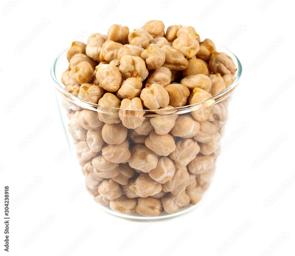 dried chickpeas isolated on white dried chickpeas isolated on white