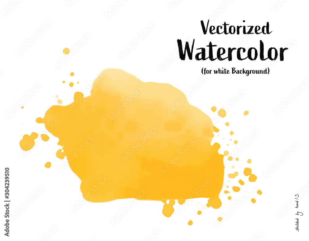 handgemalte, vektorisierte Watercolor Aquarelle Splash, Wasserfarbe Aquarellspritzer