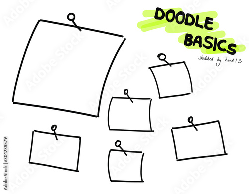Doodle Sketchnote Template for Workshops, Seminar, Flipchart and Graphic Recording photo