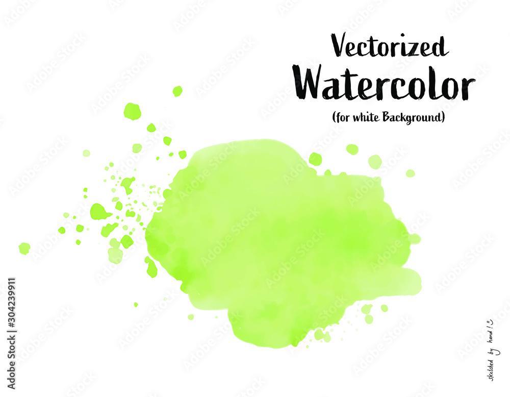 handgemalte, vektorisierte Watercolor Aquarelle Splash, Wasserfarbe Aquarellspritzer