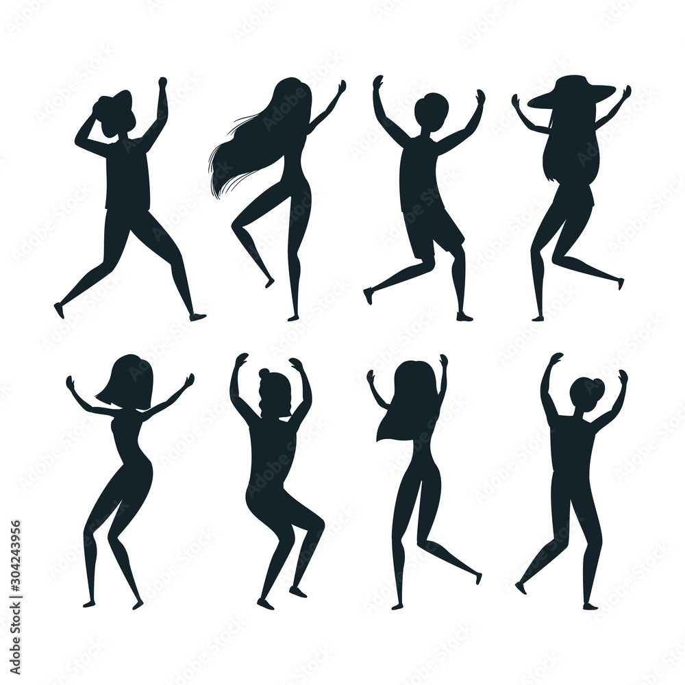 Fototapeta premium People avatars silhouettes vector design