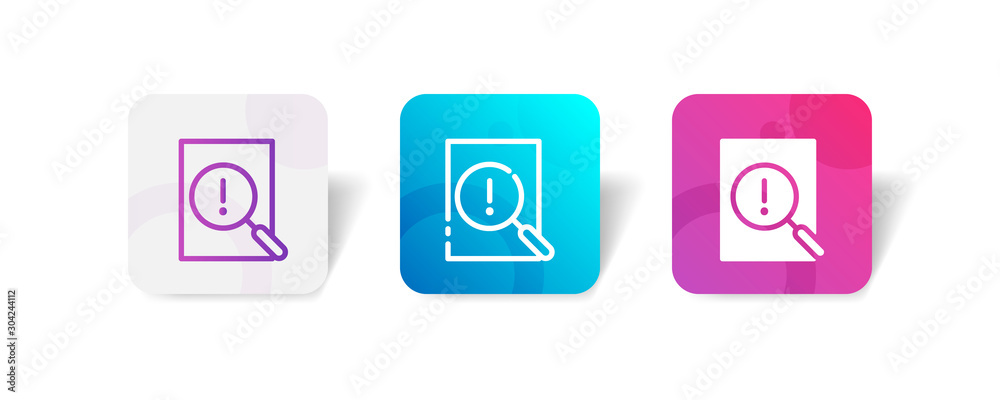 investigation report file outline and solid icon in smooth gradient background button investigation report file outline and solid icon in smooth gradient background button