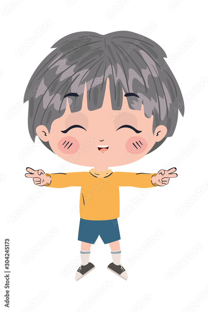 Isolated boy cartoon vector design Isolated boy cartoon vector design