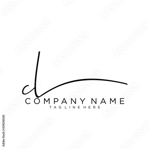 Initial letter CL Signature handwriting Logo Vector	