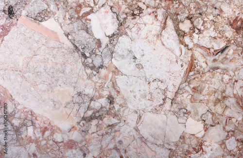 Natural pink marble texture for background or backdrop. Interior marble stone design. Flat lay.