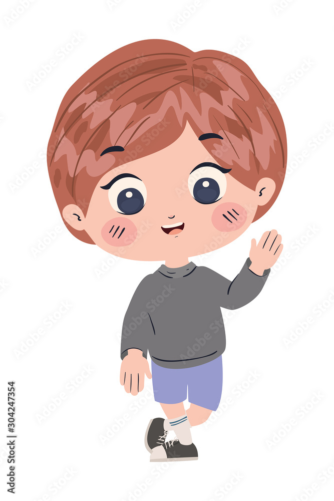 Isolated boy cartoon vector design Isolated boy cartoon vector design