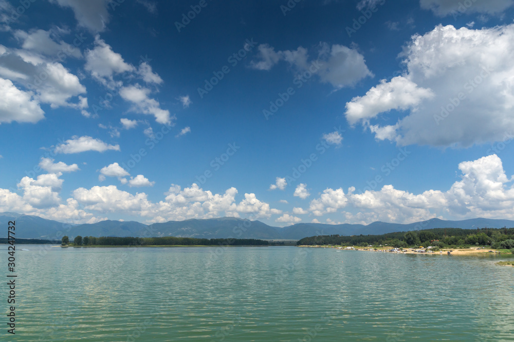 Landscape from dam of Koprinka Reservoir, Bulgaria