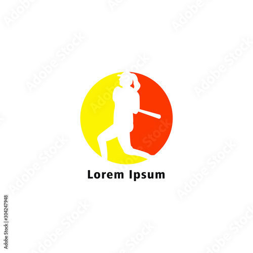 Softbal logo / emblem template. Vector softbal league logo with ball. Sport badge for tournament championship or league.