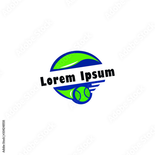 Softbal logo / emblem template. Vector softbal league logo with ball. Sport badge for tournament championship or league.