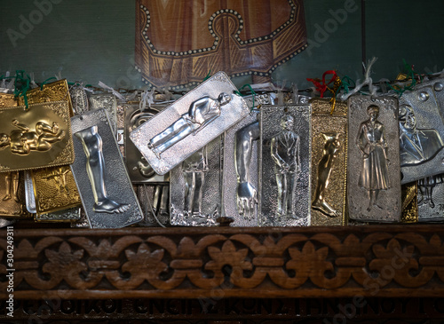 Small Metal Plaques with Body Parts Used for Votive Offering