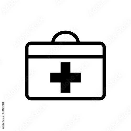 first aid box icon logo collection