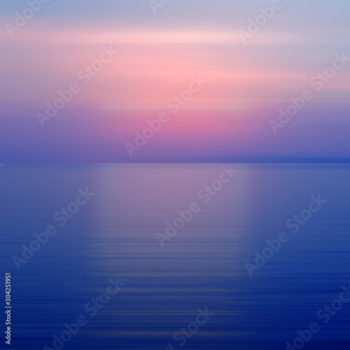 Abstract purple background motion blur sunset on the sea