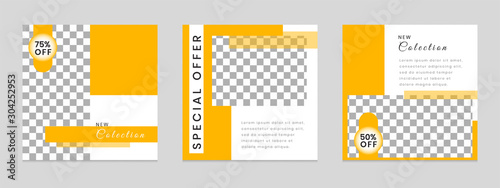 Editable social media post templates, Instagram story collections, social networking frames, layout designs, Mock-ups for marketing promotions, covers, banners, backgrounds, square puzzles. vector