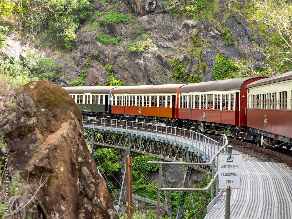 Fototapeta premium Tourist Train in an Australian Forest