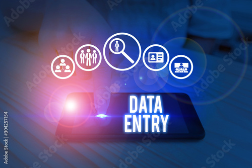 Fotografija Writing note showing Data Entry