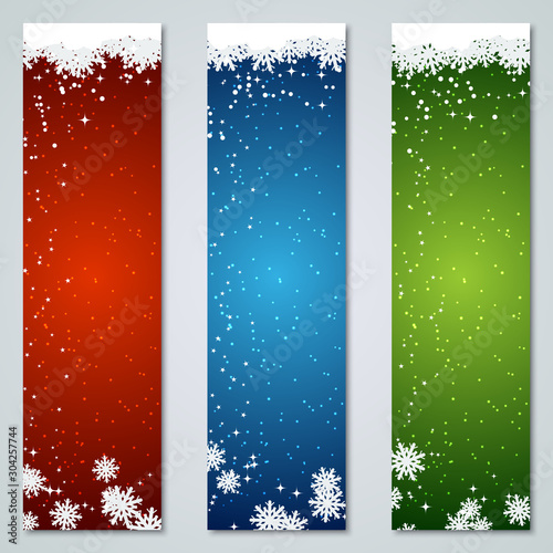 Christmas and New Year colorful luxury vector banners templates collection