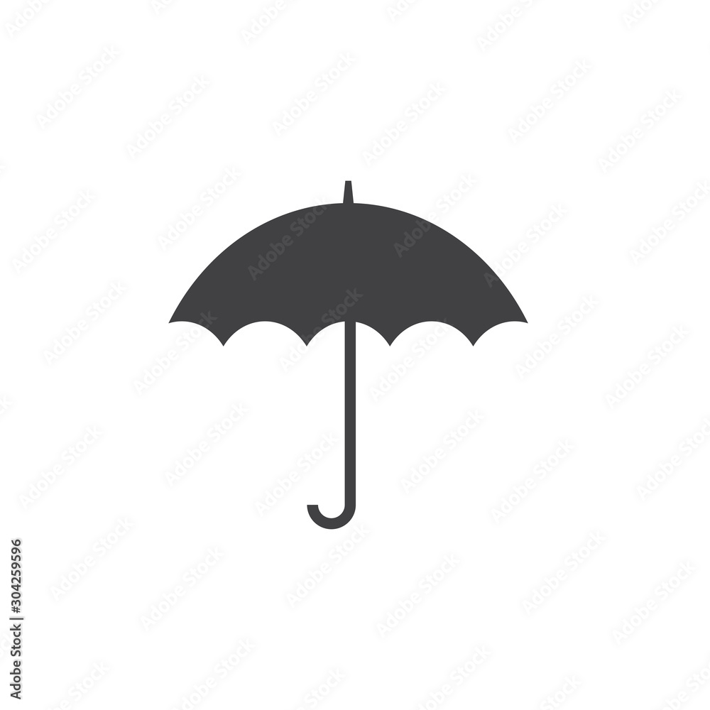 Umbrella Icon in Black Color