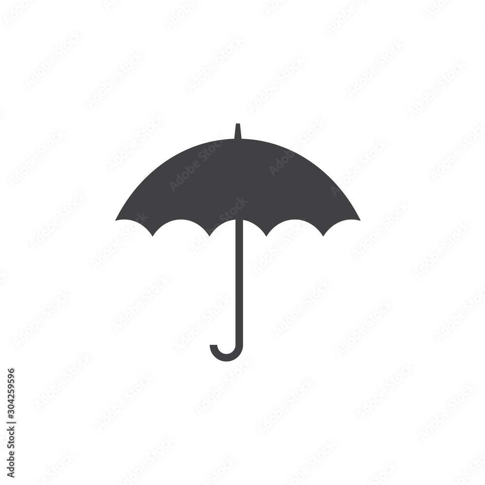 Umbrella Icon in Black Color Umbrella Icon in Black Color