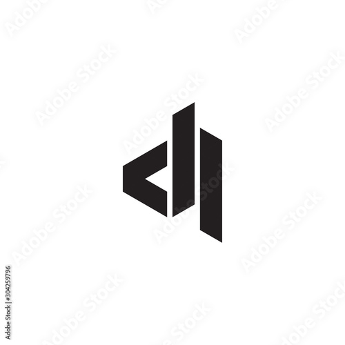 Logo design with abstract d and i letter 