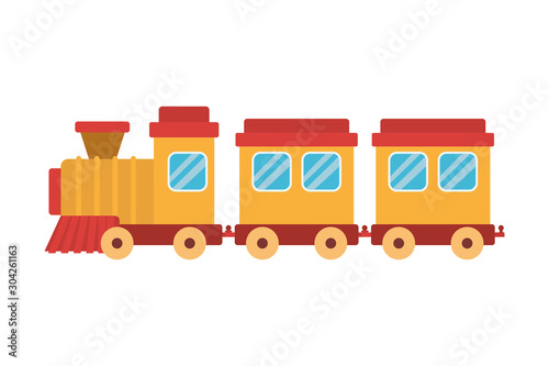 Isolated train toy vector design