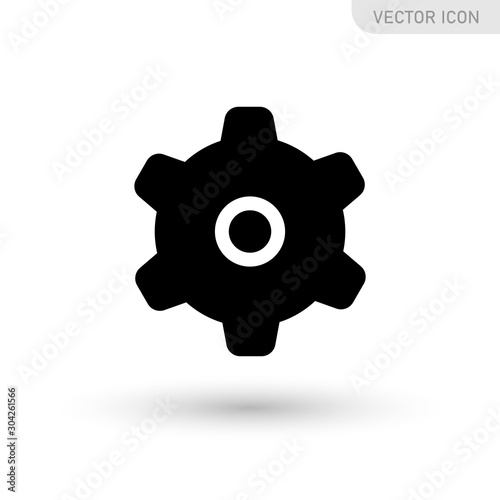 Gear vector icon, cogwheel pictogram. Settings symbol.