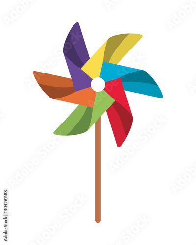 Isolated pinwheel toy vector design