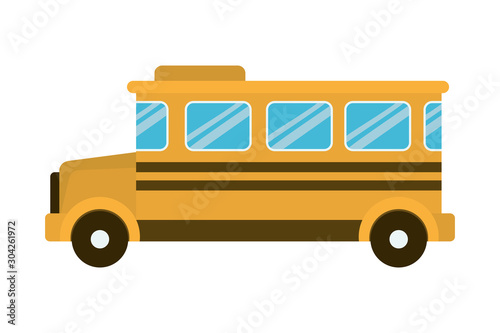 Isolated school bus vector design