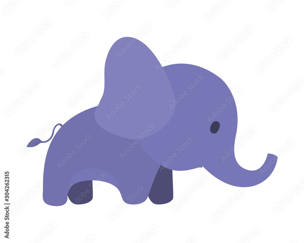 Isolated elephant toy vector design