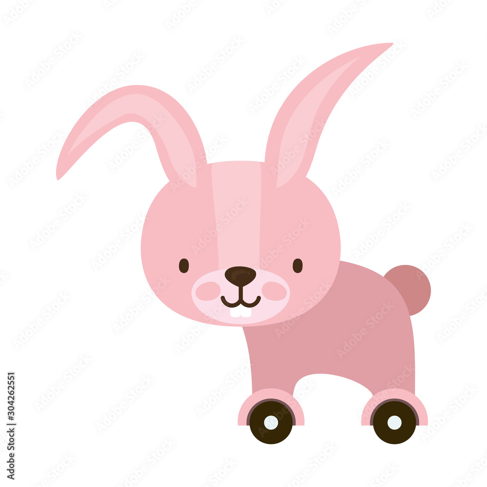 Fototapeta premium Isolated rabbit toy vector design