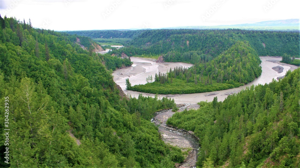 A river in flowing in Denali, Alaska
