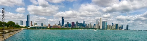 Chicago wide skyline