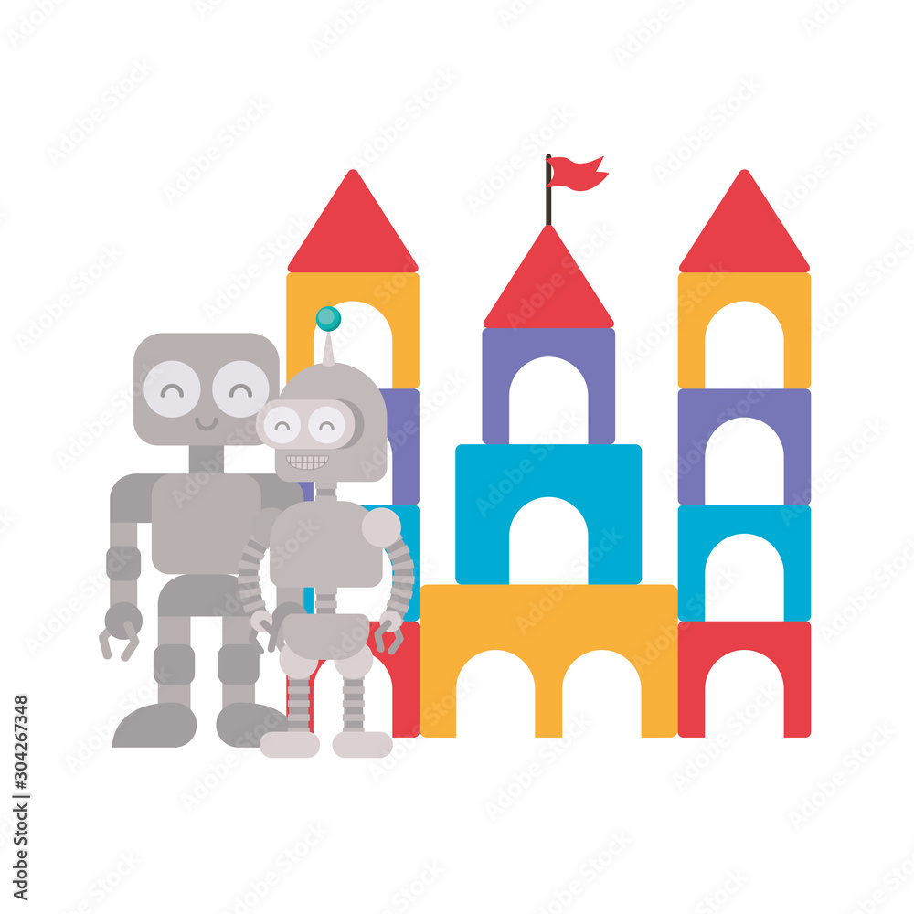 Isolated variety of toys vector design